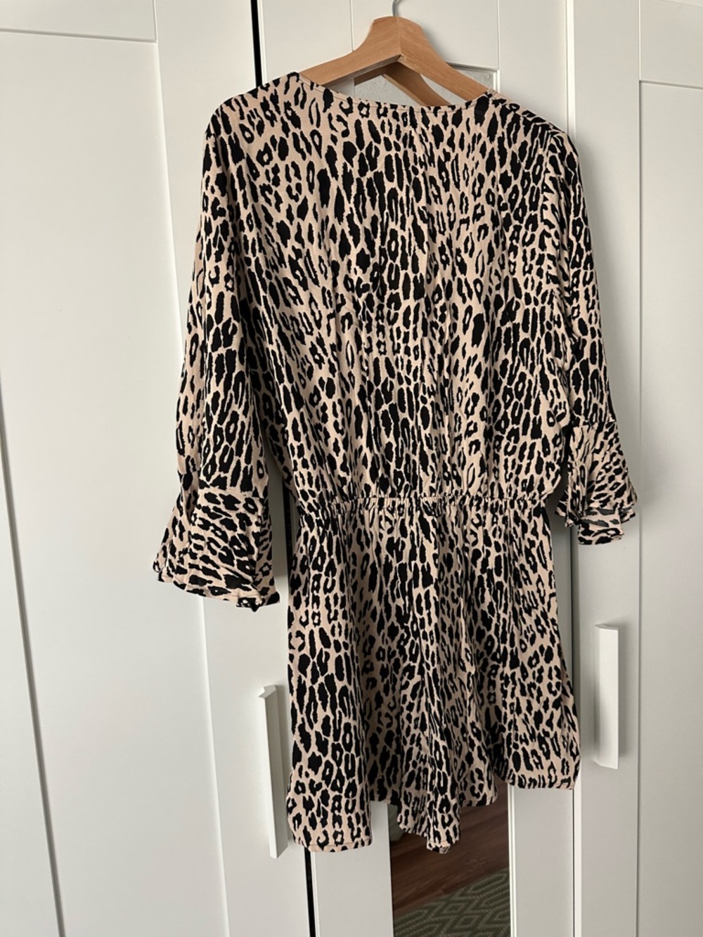 Express Beige and Black Leopard Print Romper - Picture 5 of 5